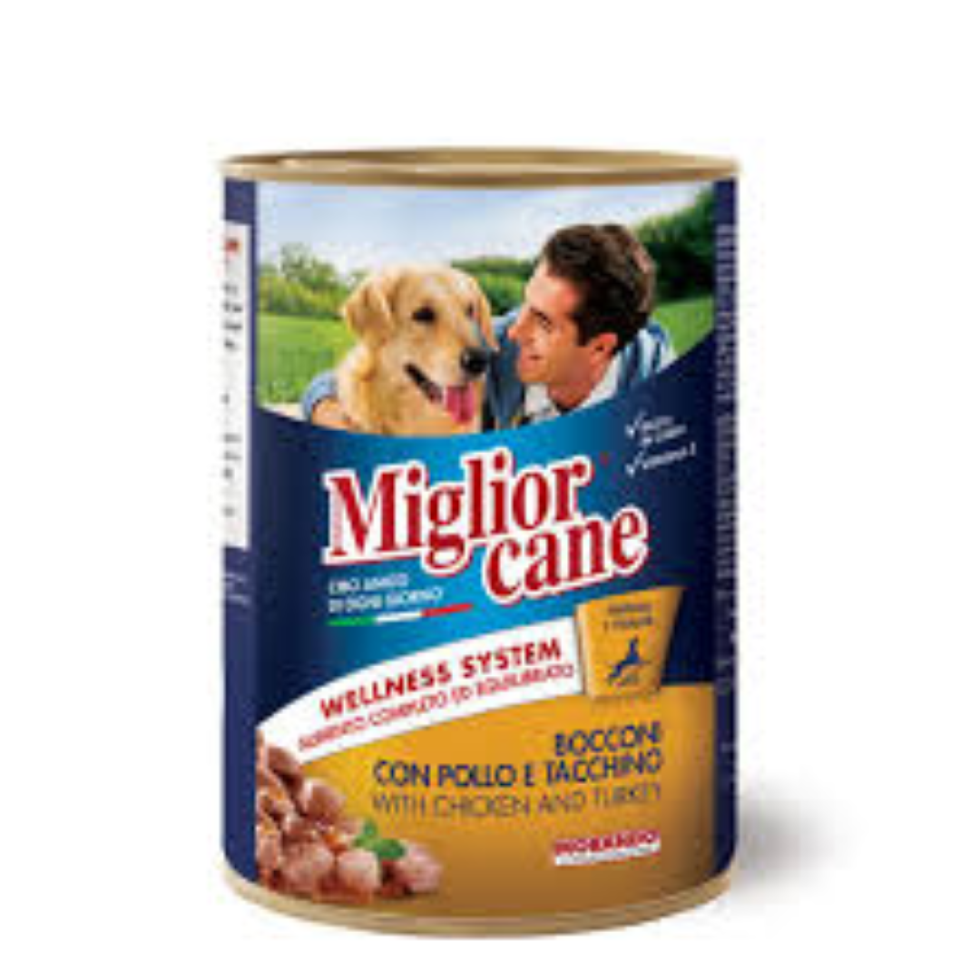 MIGLIORCANE CANNED DOG FOOD WITH CHIC N TURK 405G